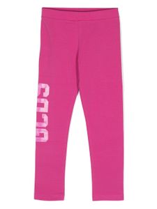 Gcds Kids legging en coton stretch à logo imprimé - Rose