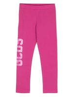 Gcds Kids legging en coton stretch à logo imprimé - Rose - thumbnail