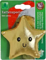 Boon kat speelgoed kerstster+catnip goud 10cm Boon kat speelgoed kerstster+catnip goud 10cm