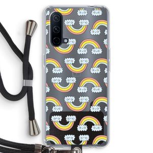Regenboog: OnePlus Nord CE 5G Transparant Hoesje met koord