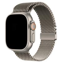 Apple Watch Milanese Gesp Band - Naturel Titanium - 44, 45, 46 & 49mm Apple Watch Milanese Gesp Band - Naturel Titanium - 44, 45, 46 & 49mm