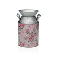 Vaas Versa Roze Metaal Blommor 13 x 15,5 x 21 cm