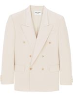 Saint Laurent blazer en laine à revers pointus - Blanc