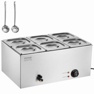 VEVOR voedselverwarmer komfoor gastronormbak 13,5L 6x1/6 formaat buffet