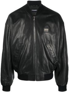 Dolce & Gabbana veste bomber à patch logo - Noir