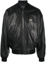 Dolce & Gabbana veste bomber à patch logo - Noir