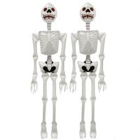 Opblaasbaar skelet 2 stuks Halloween versiering 183 cm - thumbnail