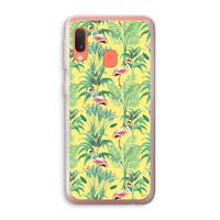 Flamingo party: Samsung Galaxy A20e Transparant Hoesje Flamingo party: Samsung Galaxy A20e Transparant Hoesje
