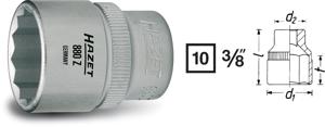 Hazet 880Z 880Z-9 Dop (zeskant) Dopsleutelinzetstuk 9 mm 3/8 (10 mm)