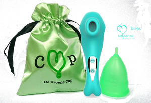 Menstrubatie pakket De Groene Cup (Maat: Model II (Large))