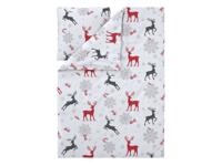 LIVARNO Dekbedovertrek Fleece 140 x 200 cm (Let op: LV OSNL) (Rendier/wit)