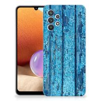 Samsung Galaxy A32 4G | A32 5G Enterprise Editie Bumper Hoesje Wood Blue