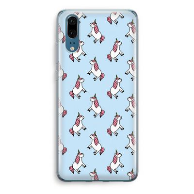Eenhoorns overal: Huawei P20 Transparant Hoesje