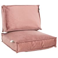 2L Home & Garden Loungekussenset Velvet Oude Roze - 2 delig