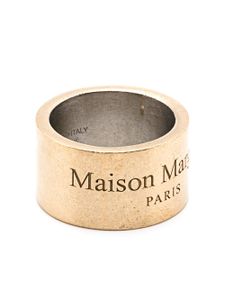 Maison Margiela bague à logo gravé - Argent