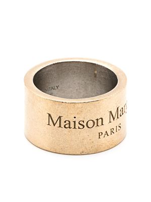 Maison Margiela bague à logo gravé - Argent