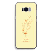 No rain no flowers: Samsung Galaxy S8 Plus Transparant Hoesje