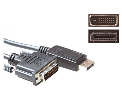 ACT AK3998 video kabel adapter 5 m DisplayPort DVI-D Zwart