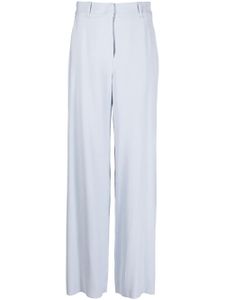 Emporio Armani pantalon palazzo à taille haute - Bleu