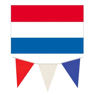Henbrandt - Nederland vlaggetjes feest versiering set binnen/buiten 4-delig