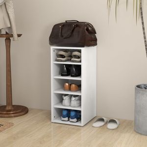 VidaXL Schoenenkast 31,5x35x70 cm bewerkt hout wit