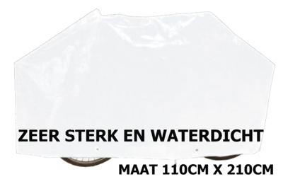 Vk fietsbeschermhoes (2) classic wit met ringen