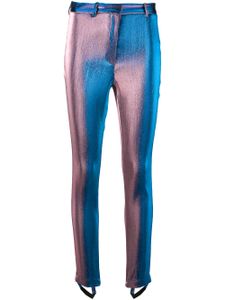 Roberto Cavalli flat front stirrup trousers - Bleu