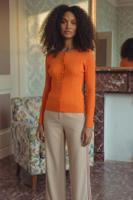 Studio Anneloes Ziva Rib Cardigan 13527 Vest 4300 Bright Orange