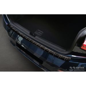 Zwart RVS Bumper beschermer passend voor Cupra Born 2021- 'Ribs' AV245329