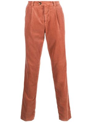 Brunello Cucinelli pantalon en velours côtelé - Orange