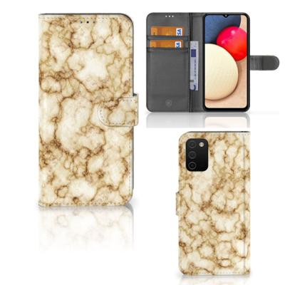 Samsung Galaxy A03s | Bookcase | Marmer Goud