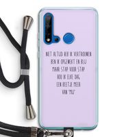 Zelfvertrouwen: Huawei P20 Lite (2019) Transparant Hoesje met koord