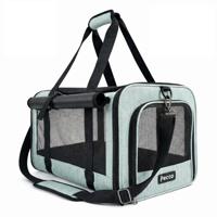 Pecco luxe draagtas voor hond en kat tot 9 kg - Groen - 48x30x30 cm