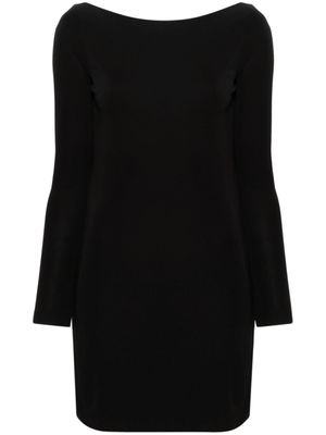 DSQUARED2 robe courte drapée à col bénitier - Noir