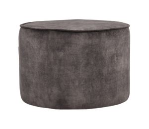 LABEL51 Poef 'Tibo' Velvet, kleur Antraciet