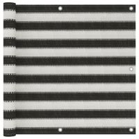 VidaXL Balkonscherm 90x500 cm hdpe antracietkleurig en wit