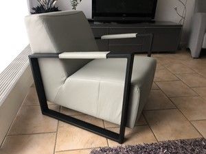 Leren fauteuil met stalen frame - crème kleurig leer - Echt leer, Industrieel, ontdek de vele Leersoorten en Kleuren bij ShopX
