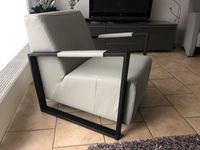 Leren fauteuil met stalen frame - crème kleurig leer - Echt leer, Industrieel, ontdek de vele Leersoorten en Kleuren bij ShopX