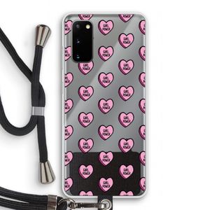 GIRL POWER: Samsung Galaxy S20 Transparant Hoesje met koord