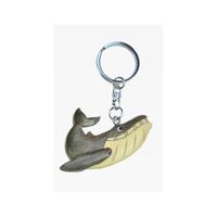 Sleutelhanger Bultrug walvis - naturel - 11 cm - hout - dierensleutelhanger - zeezoogdier