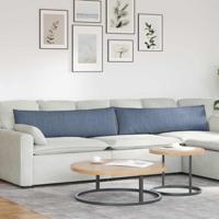 Sofa Kussens 2 pcs Blauw 145 x 40 cm Katoen Stof