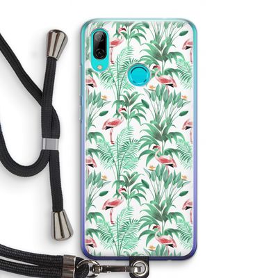 Flamingo bladeren: Huawei P Smart (2019) Transparant Hoesje met koord