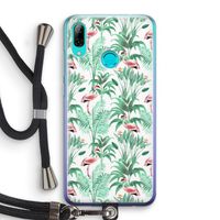 Flamingo bladeren: Huawei P Smart (2019) Transparant Hoesje met koord