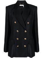 Chloé double-breasted long blazer - Black