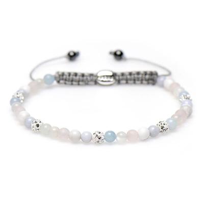 Karma Armband Spiral Iris White Crystal