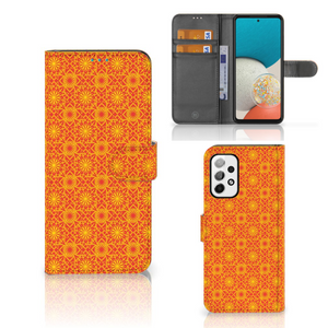 Samsung Galaxy A73 5G Telefoon Hoesje Batik Oranje