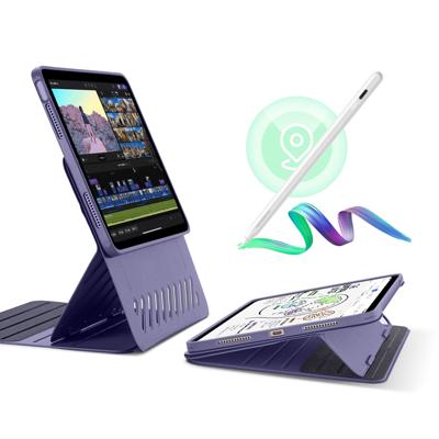 iPad Air 13" (M2) 2024 Bundle Shift Magnetic Case with Geo Digital Pencil - Purple