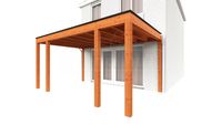 Trendhout Aanbouwveranda Modena 505x365 cm- Plat dak- Hout- Trendhout