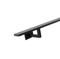 Gun metal rechthoekige leuningdrager voor vlakke trapleuning (blind) - per stuk