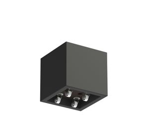 Polyester plantenbak CARREZ met wielen 50x50x50cm.